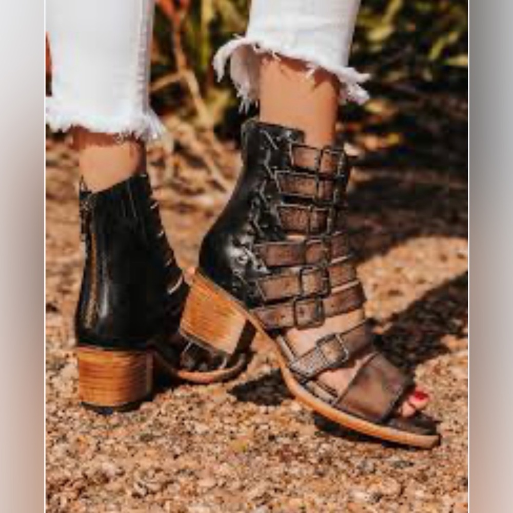 Freebird country gladiator style heeled sandals new inbox, size 7